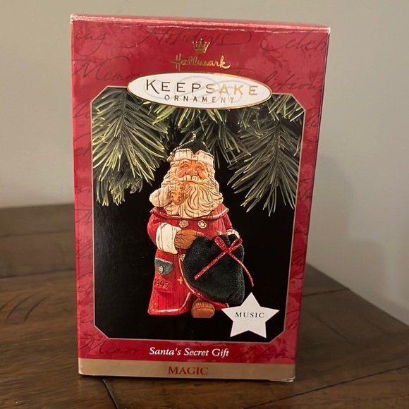 Santa's Secret Gift Hallmark Ornament 1997 - Picture 1 of 5